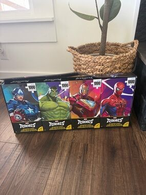 Marvel 4-Pack Rivals Puzzle Set - Blue, Green, Red, Purple
